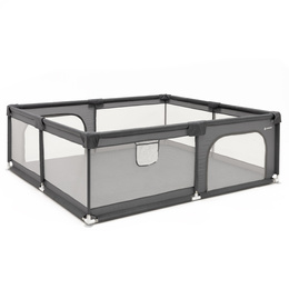 Kojec dla dzieci, zamykany 180x150x66 cm składany, turystyczny, szary