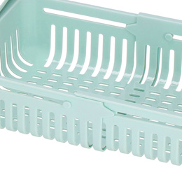 Organizer do lodówki pod półkę rozsuwany 20,5–28,5 cm, wysuwana szuflada miętowa