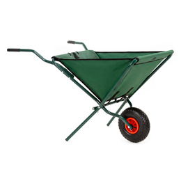 Taczka ogrodowa 50 L składana 116 x 64 x 65 cm jednokołowa, stalowy wózek transportowy
