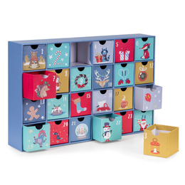Kalendarz adwentowy z szufladkami 24szt. dekoracja świąteczna