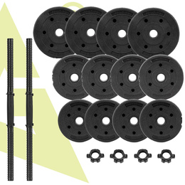 Hantle 2x10 kg do ćwiczeń regulowane 20 kg zestaw obciążeń gryf do treningu siłowego