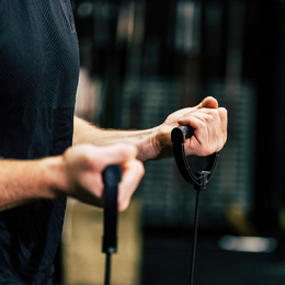 Stepper prosty do ćwiczeń z linkami i licznikiem, trening cardio, fitness czarny