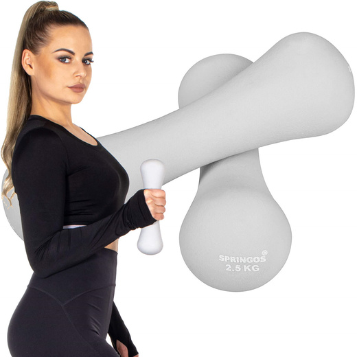Ciężarki 5kg szare 2x2,5 kg zestaw 2 szt.