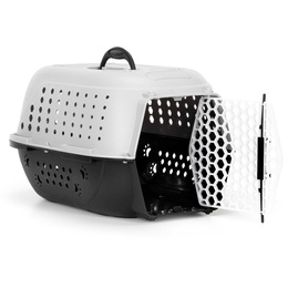 Transporter dla kota psa gryzoni do 7 kg 48x33x27 cm szaro-czarny
