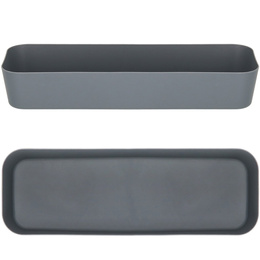 Pojemnik do szuflady 26x9cm wielofunkcyjny wkład, organizer szary