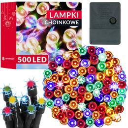 Lampki choinkowe 500 Led multikolor 34,5 m oświetlenie świąteczne