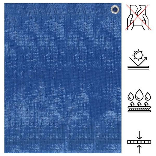 Plandeka 4x5 m 60g/m2 gruba płachta ochronna niebieska
