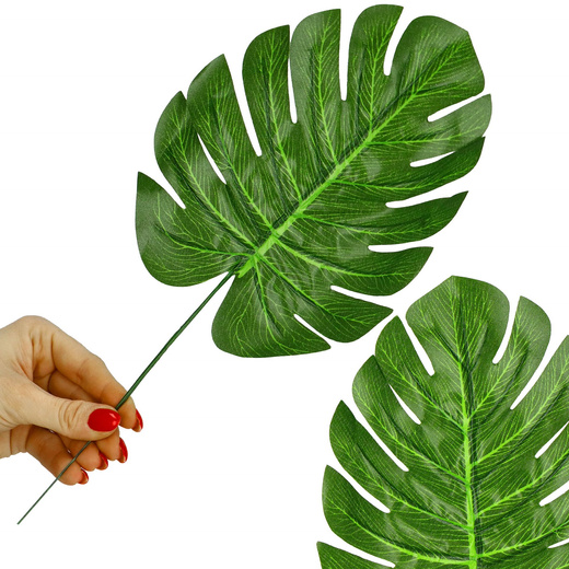 Sztuczna monstera liście 6 szt. dekoracja roślinna zielona