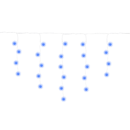 Kurtyna świetlna 500 led girlanda, lampki wewnętrzno-zewnętrzne sople niebieski