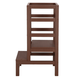 Pomocnik kuchenny 4-poziomowy kitchen helper, podest dla dzieci 90 cm brązowy