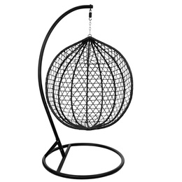 Kokon rattanowy do ogrodu, na taras, balkon, fotel wiszący z poduszkami