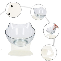 Miska dla psa i kota z antypoślizgową podstawką i uszami biała