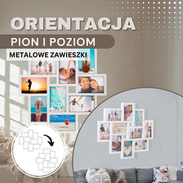 Ramka na zdjęcia 10 zdjęć multiramka 10x15 biała