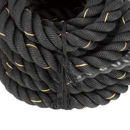 Lina treningowa do crossfit 9 m Battle Rope Power do ćwiczeń siłowych czarna