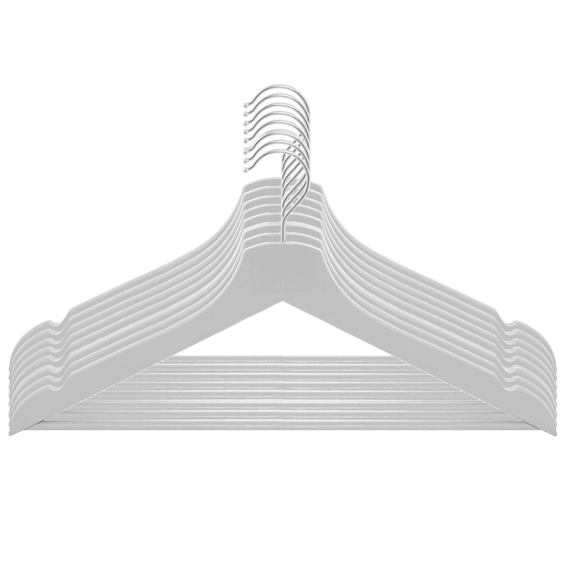 Wieszaki na ubrania drewniane zestaw 9 szt. szare