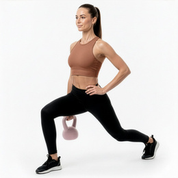 Kettlebell miękki 2kg kula odważnik hantla ciężar do ćwiczeń fitness, jasnoróżowy