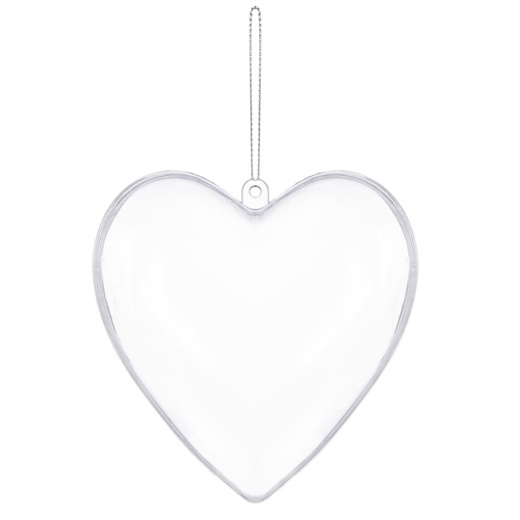 Bombki akrylowe 8cm serce plastikowe decoupage zestaw 12 szt.