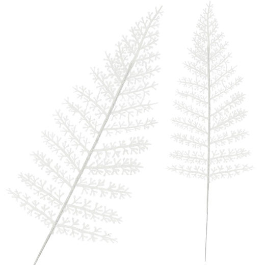 Sztuczny liść ozdoba świąteczna 3 szt. dekoracja do stroika biała