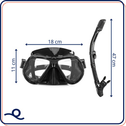 Maska do nurkowania z rurką, Anti-fog filtr UV DryTop gogle do pływania