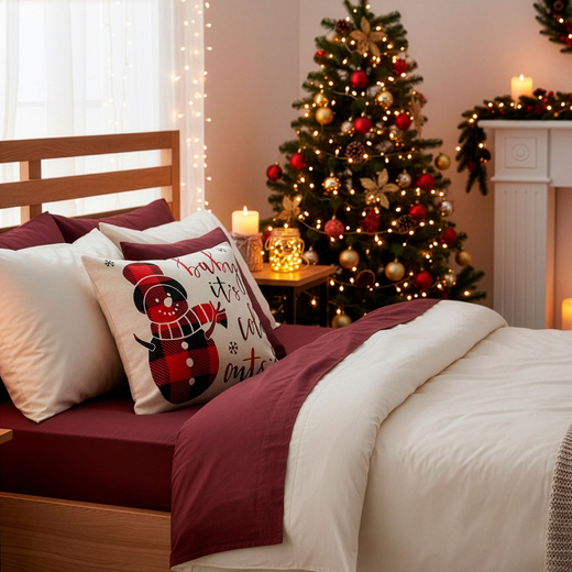 Poszewki świąteczne 40x40cm 4 szt. zestaw ozdobny na poduszki jaśki różne wzory