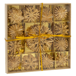 Ozdoby choinkowe, bombki słomiane 48 szt. naturalne dekoracje świąteczne, brązowe