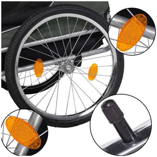 Przyczepka rowerowa dla psa, 40 kg wózek rowerowy do przewozu zwierząt, transporter 