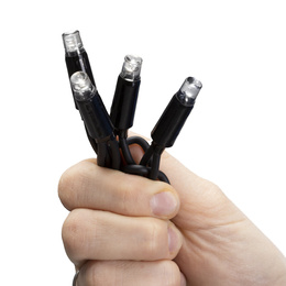 Kurtyna świetlna PRO 500 Led lampki zewnętrzne 25 m ciepły biały + zimny biały flash zestaw