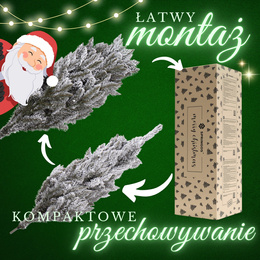 Choinka sztuczna 180 cm świerk ośnieżony drzewko bożonarodzeniowe