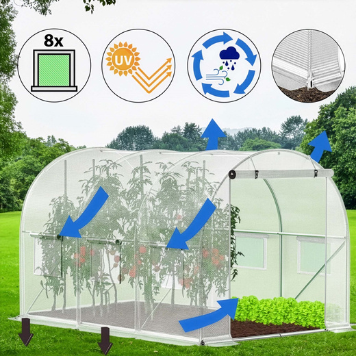 Szklarnia ogrodowa foliowa UV4 140g/m2 3x2x2 m tunel na warzywa owoce foliak