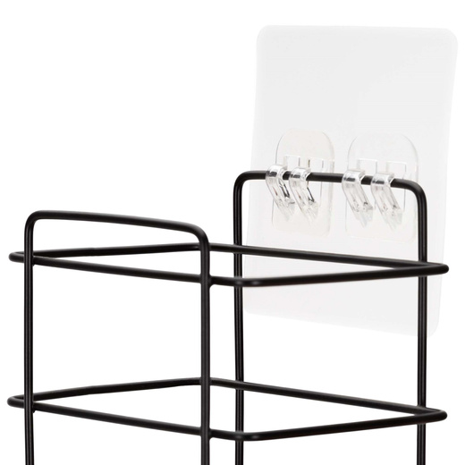 Półki łazienkowe, zestaw 5 szt. półka pod prysznic, wisząca, czarne