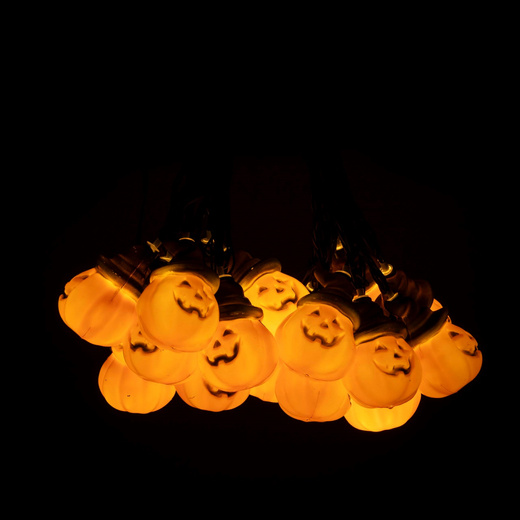 Lampki na Halloween dynie 5 m girlanda łańcuch świetlny na baterie 20 LED świecąca ozdoba