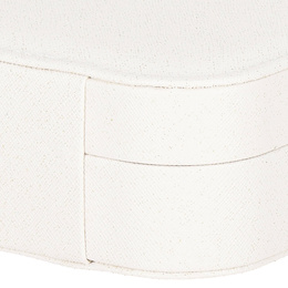 Szkatułka na biżuterię ekoskóra 16x11x5 cm kremowy z brokatem organizer z przegródkami