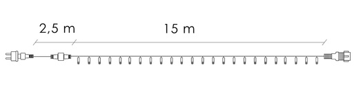 Lampki choinkowe 300 led niebieski + biały zimny flash 15m oświetlenie świąteczne IP44