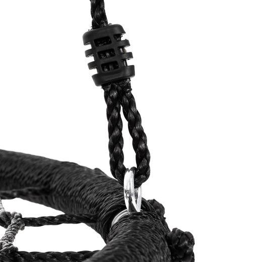 Huśtawka ogrodowa, bocianie gniazdo do 120 kg fotel wiszący, czarny
