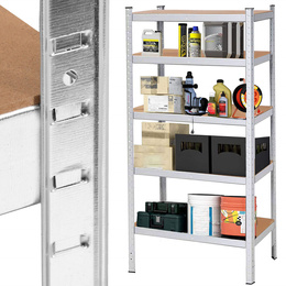 Zestaw regałów metalowych 2 szt. 150x75x30cm 625kg z 5 półkami do garażu, piwnicy
