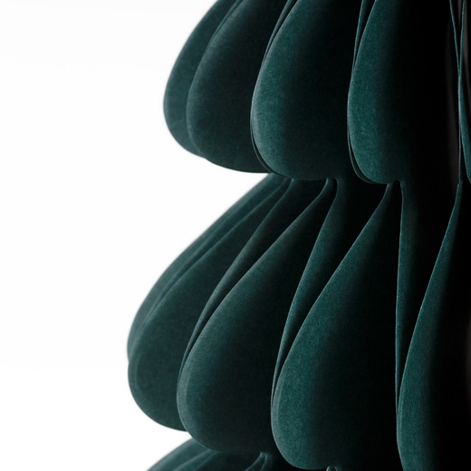 Papierowa choinka 30 cm ozdoba świąteczna dekoracja 3D z magnesem ciemnozielona