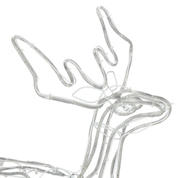 Renifer Led 115 cm świąteczny z ruchomą głową świetlna dekoracja do ogrodu biały ciepły