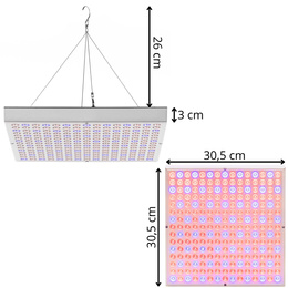 Lampa do doświetlania roślin 225 LED wiszący panel do wzrostu uprawy warzyw sadzonek 36 W