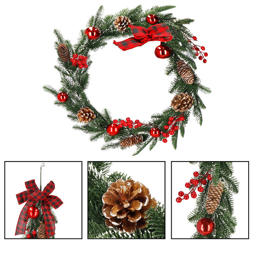 Wieniec świąteczny ozdoba na drzwi wianek 150 cm