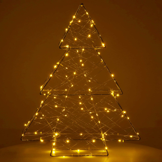 Dekoracja świąteczna 100 LED choinka oświetlenie witraż biały ciepły