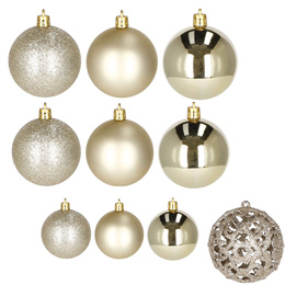 Bombki choinkowe 100 szt. ozdoby świąteczne zestaw złote