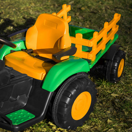 Traktor z przyczepą dla dzieci elektryczny jeździk na akumulator sterowany pilotem