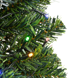 Choinka sztuczna 90 cm z oświetleniem lampki choinkowe 50 LED multikolor, na stolik, biurko