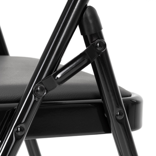 Krzesło cateringowe składane bankietowe, turystyczne do ogrodu czarne