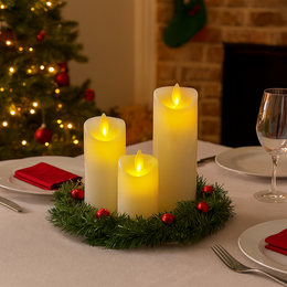 Świeca elektryczna LED wkład do znicza 15 cm świeczka na baterie z ruchomym płomieniem