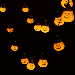 Lampki na Halloween dynie 5 m girlanda łańcuch świetlny na baterie 20 LED świecąca ozdoba