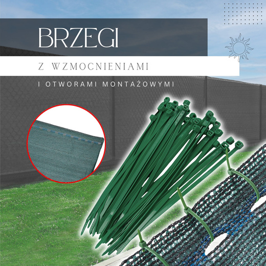 Siatka cieniująca 62% osłonowa 1,5x25m zielona