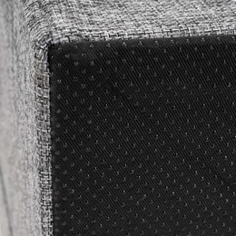 Legowisko dla kota z zabawką i drapakiem 42x41x34 cm koci domek, posłanie szare