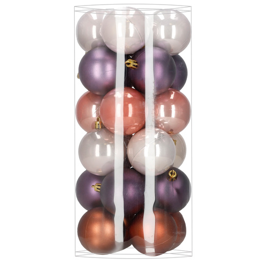 Bombki choinkowe 24 szt. zestaw dekoracji świątecznych 6,5 cm nietłukące