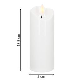 Świeczka elektryczna LED 13,5 cm z ruchomym płomieniem wkład do znicza na baterie